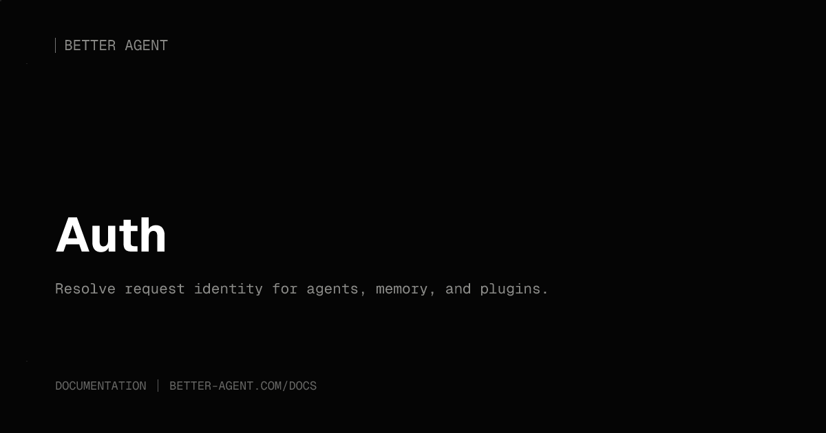 Auth - Better Agent